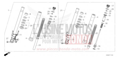 GABEL, VORNE CBF125NAP de 2023